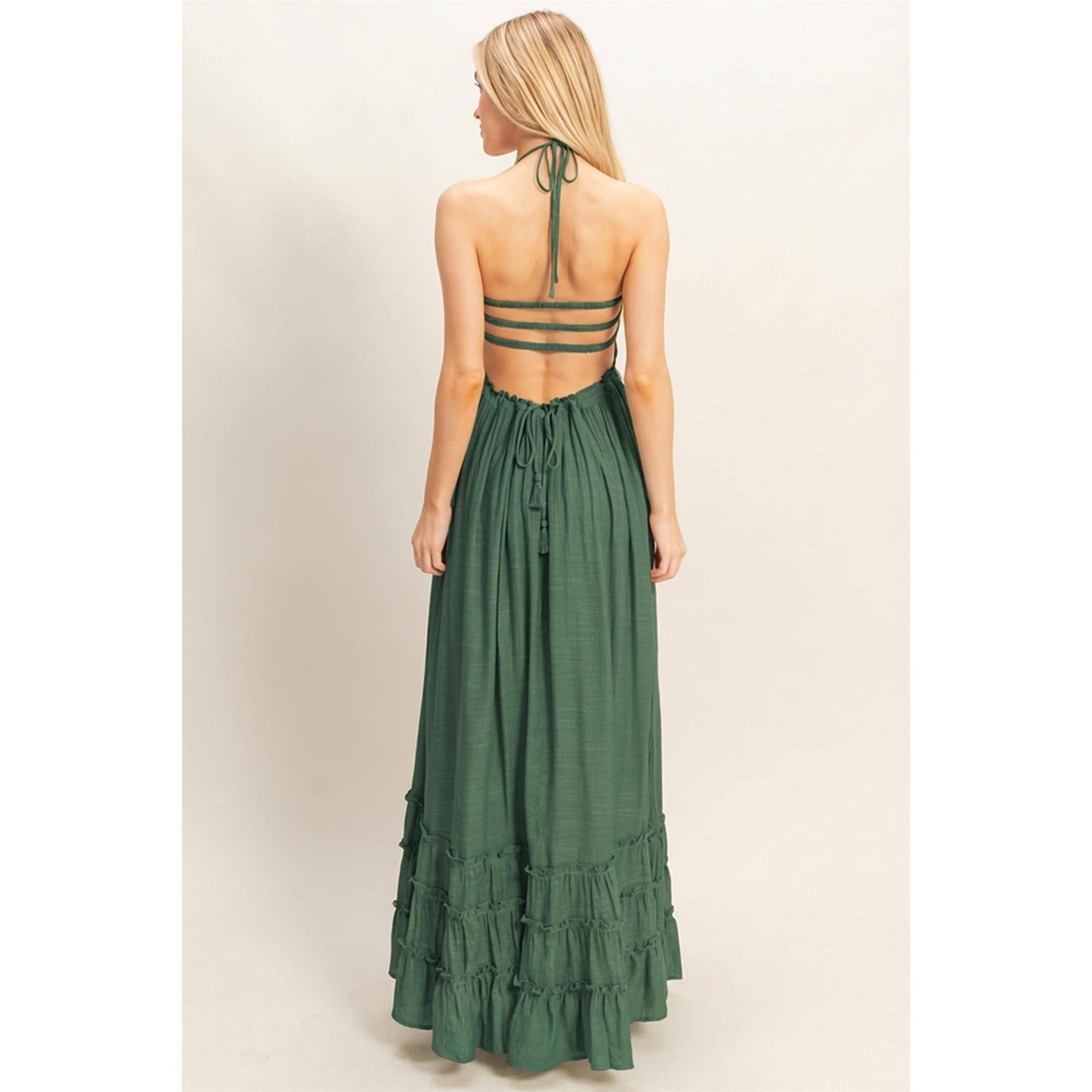 Smocked Maxi Dress - Hunter Green