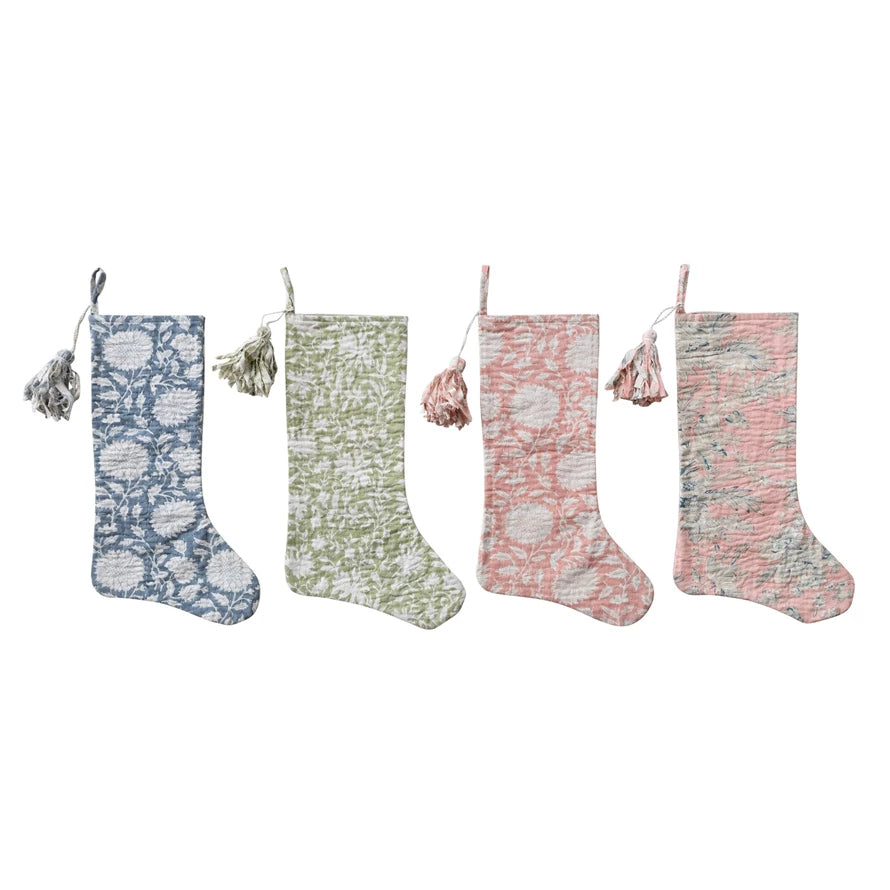 Toile Stockings w/Flowers