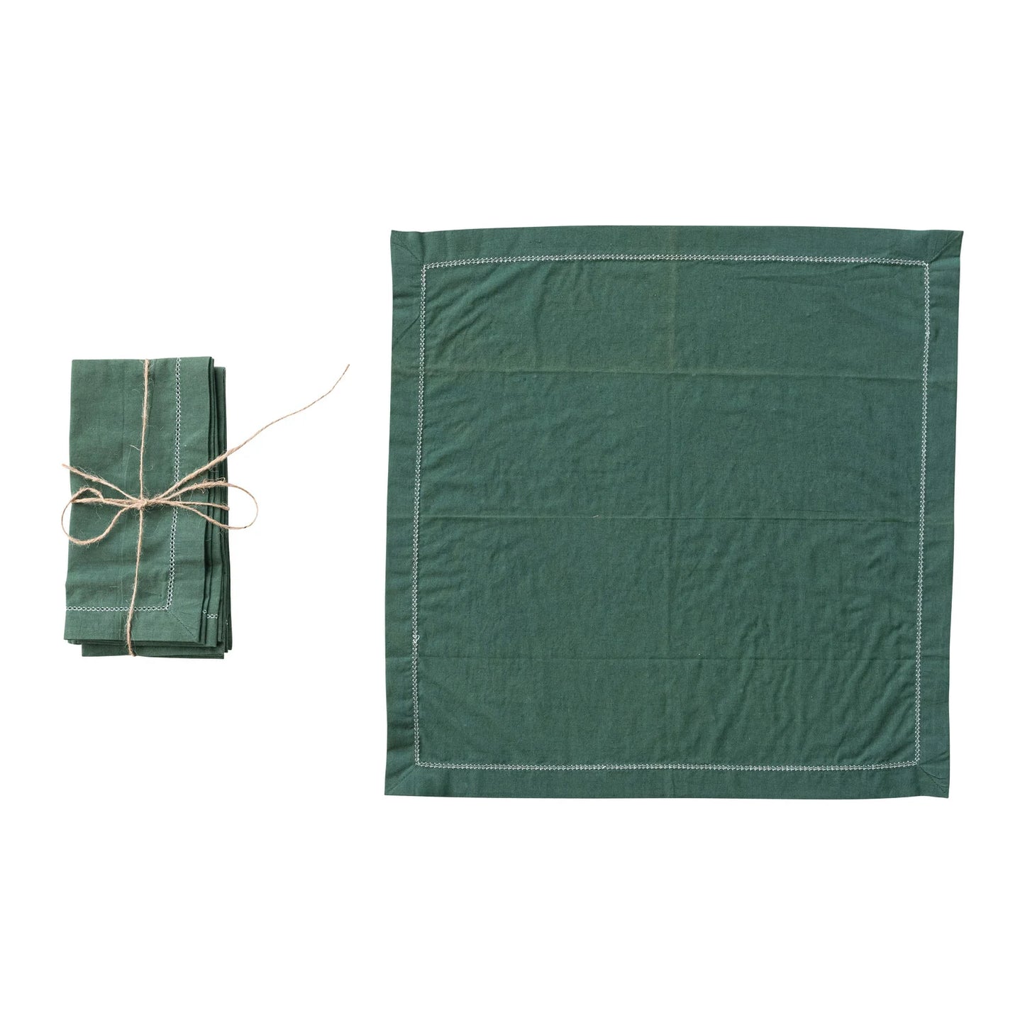 Green Holiday Cotton Napkins - Set of 4