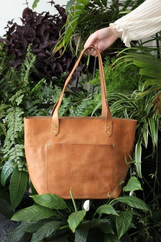 Leather Tote - Caramel