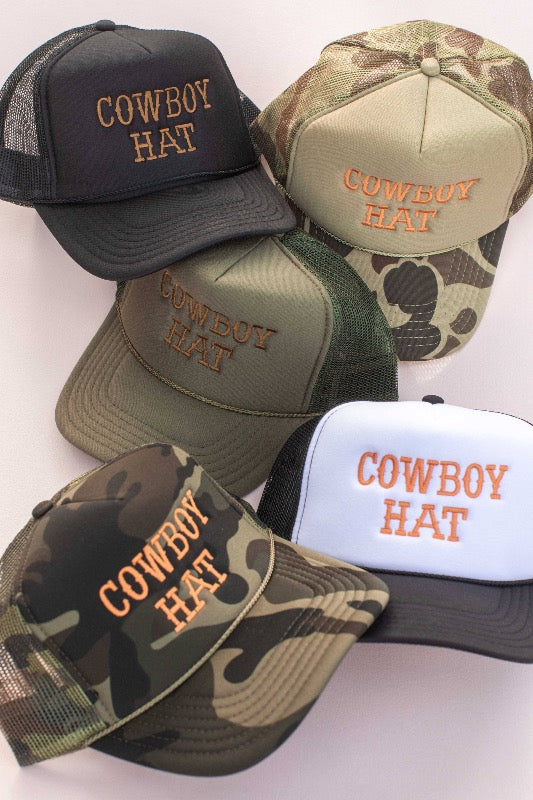 Cowboy Embroidery Trucker Hat Cap