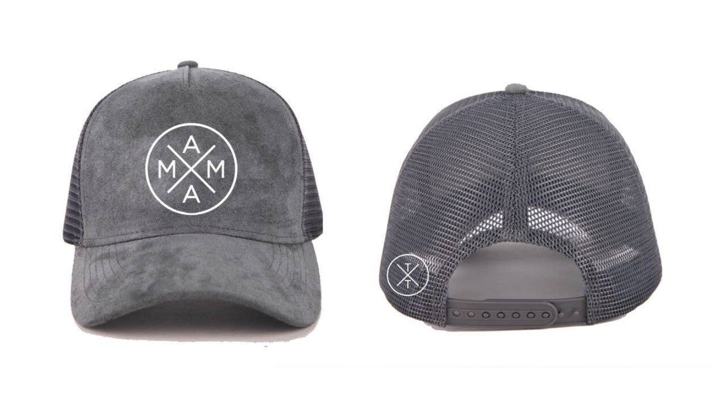 Mama X™ Trucker Hat - Grey Suede