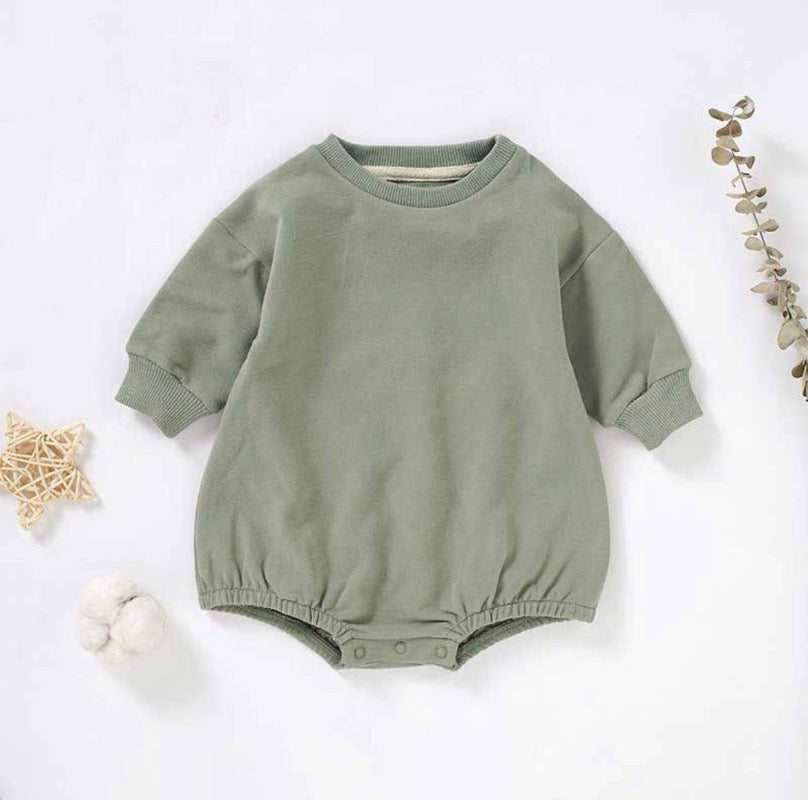 Sweater Bubble Romper - French Terry