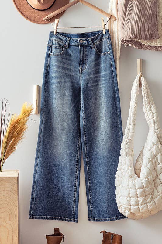 Wide Leg Vintage Washed Jean