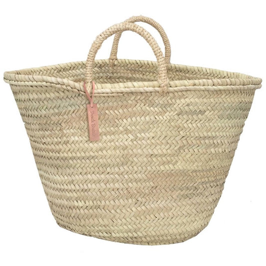 Large Straw Tote with Rope Handle