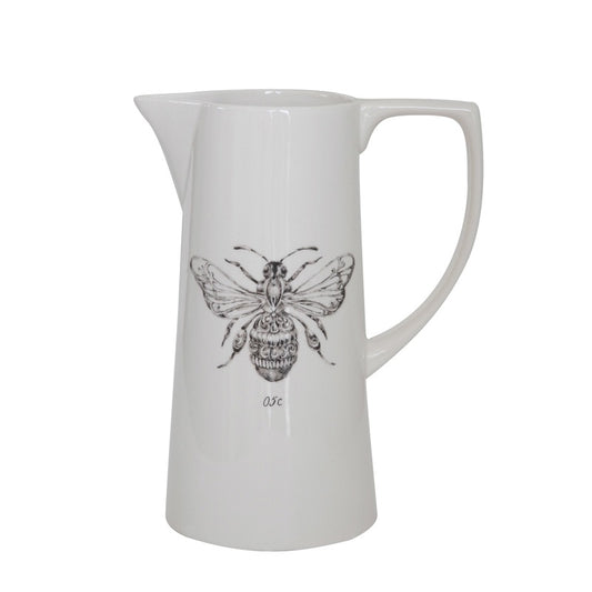 Ceramic Pitcher with Bee