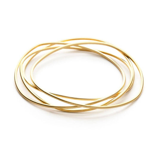 Gold Wave Bangle