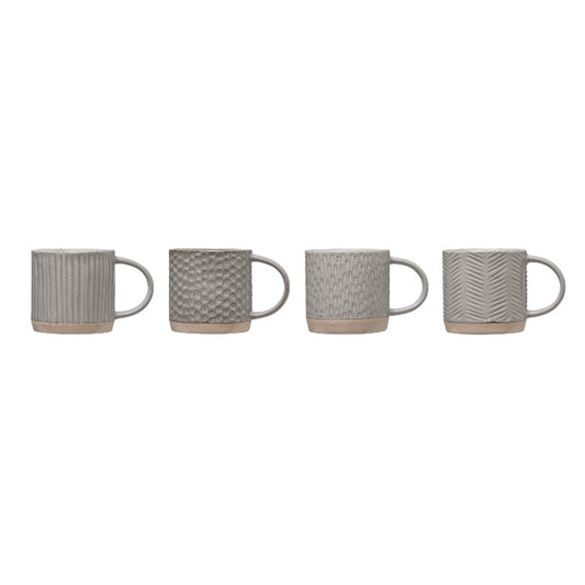 Embossed Stoneware Mug