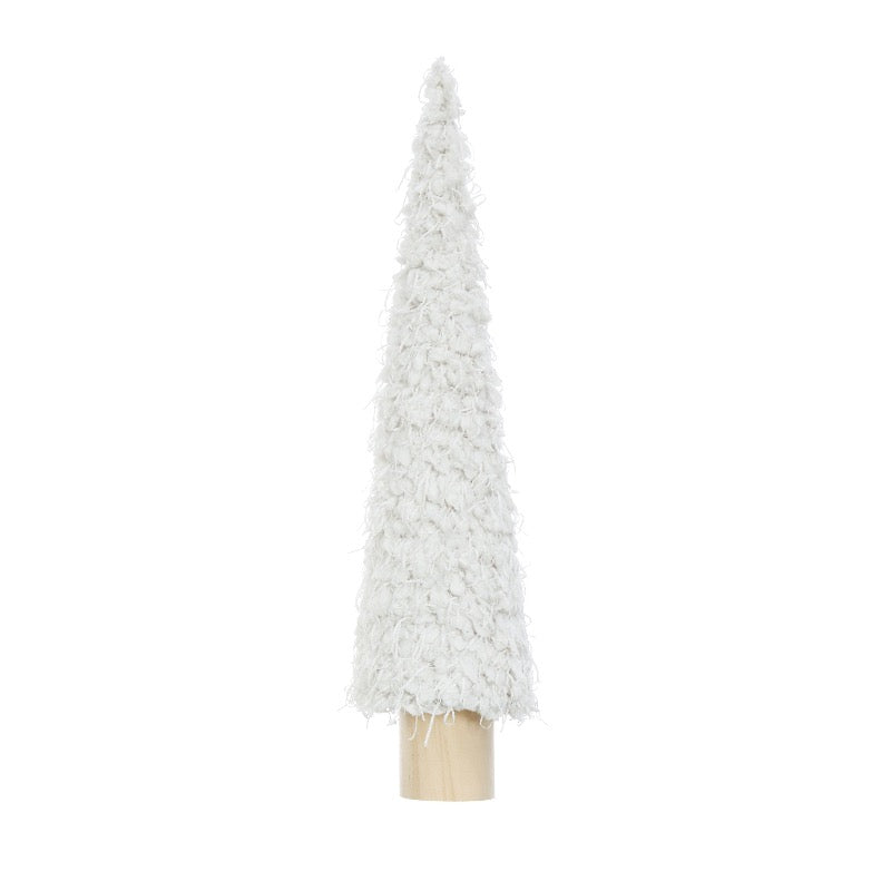 Sherpa Cone Tree with Wood Base