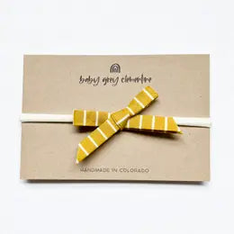 Baby Grey Clementine dainty bow headband
